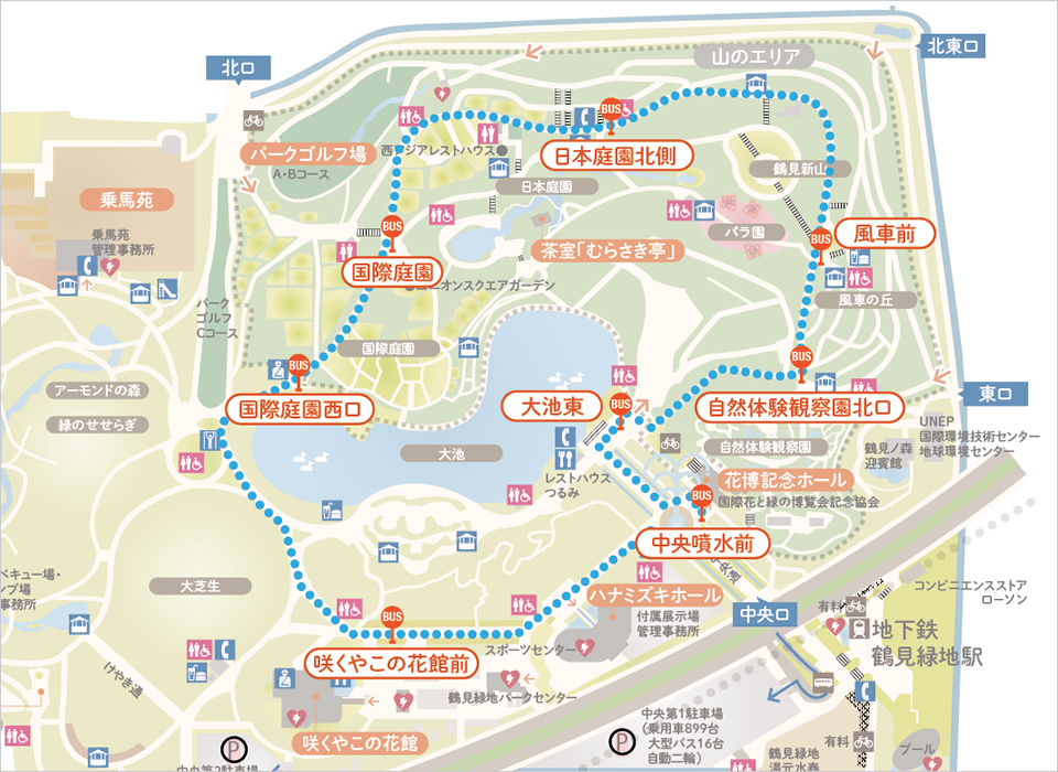 園内バスについて 花博記念公園 鶴見緑地